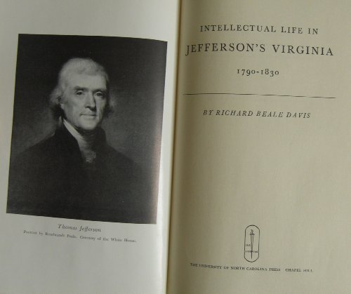 Imagen de archivo de Intellectual Life in Jefferson's Virginia, 1790-1830 a la venta por Wonder Book