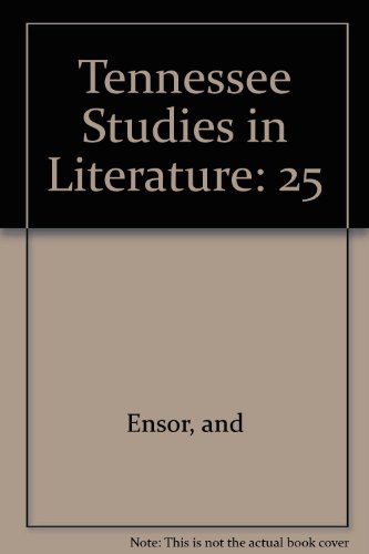 Beispielbild fr Tennessee Studies in Literature (Vol. 25) zum Verkauf von beat book shop