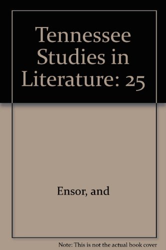 Stock image for Tennessee Studies in Literature (Vol. 25) for sale by beat book shop