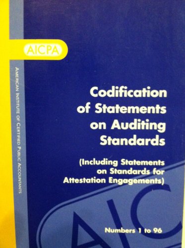 Imagen de archivo de Codification of Statements on Auditing Standards: (Including Statements on Standards for Attestation Engagements) Numbers 1 to 96 (Codification of Statements on Auditing Standards, 2002) a la venta por HPB-Red