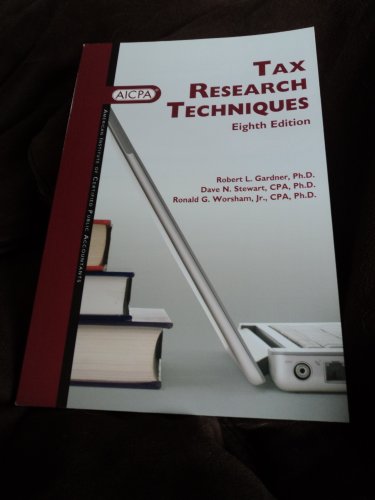 Beispielbild fr Tax Research Techniques, Eighth Edition zum Verkauf von Better World Books