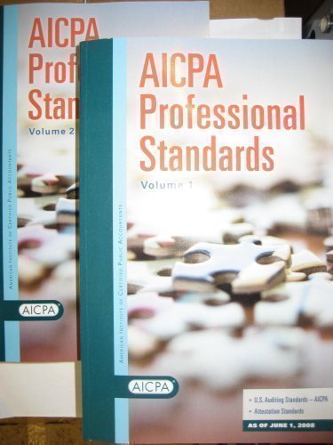 Beispielbild fr AICPA Professional Standards: As of June 1, 2008 (2 Volumes) zum Verkauf von ThriftBooks-Dallas