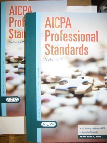 Stock image for AICPA Professional Standards: As of June 1, 2008 (2 Volumes) for sale by ThriftBooks-Dallas