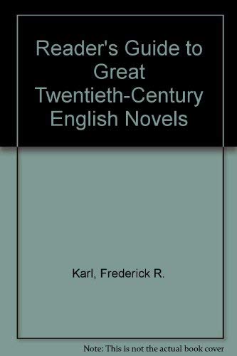 Beispielbild fr A Reader's Guide to Great Twentieth-Century English Novels zum Verkauf von Better World Books