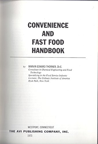 Stock image for Convenience & Fast Food Handbook for sale by Betterbks/ COSMOPOLITAN BOOK SHOP