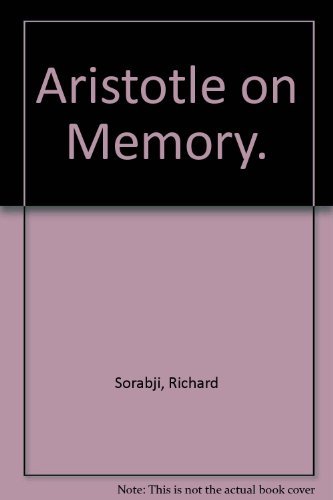 9780870571374: Aristotle on Memory.