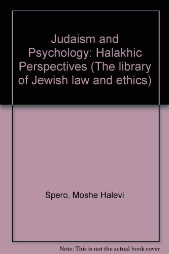 9780870687037: Judaism and Psychology: Halakhic Perspectives