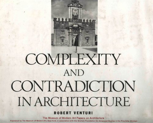 Stock image for Complexity and Contradiction in Architecture (The Museum of Modern Art papers on architecture) for sale by SecondSale