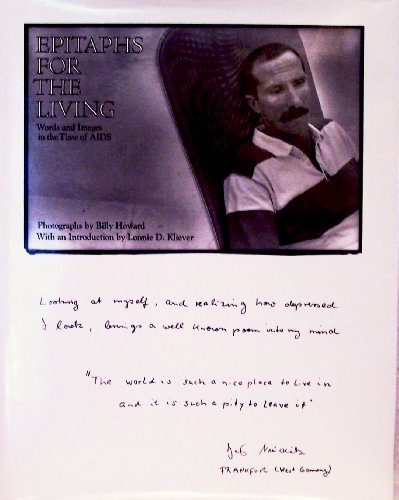 9780870742897: Epitaphs for the Living: Words And Images in the Time of AIDS