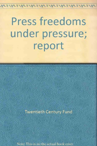 Beispielbild fr Press freedoms under pressure;: Report zum Verkauf von Robinson Street Books, IOBA