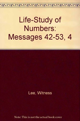 Beispielbild fr Life-Study of Numbers: Messages 42-53, 4 zum Verkauf von Bookmonger.Ltd