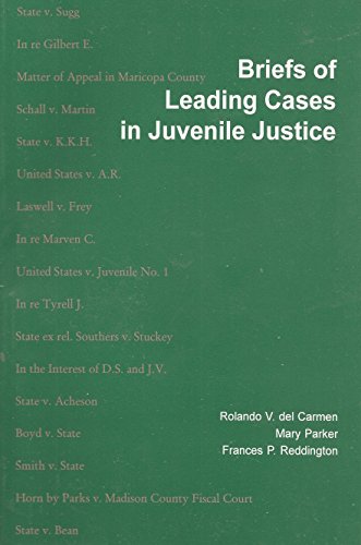 Stock image for Briefs of Leading Cases in Juvenile Justice for sale by HPB-Red