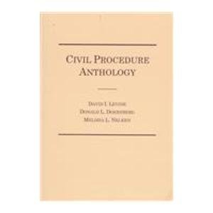 Beispielbild fr Civil Procedure Anthology zum Verkauf von Utah Book and Magazine