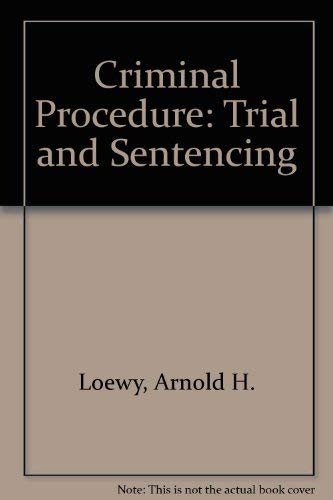 Stock image for Criminal Procedure: Trial and Sentencing for sale by Night Heron Books