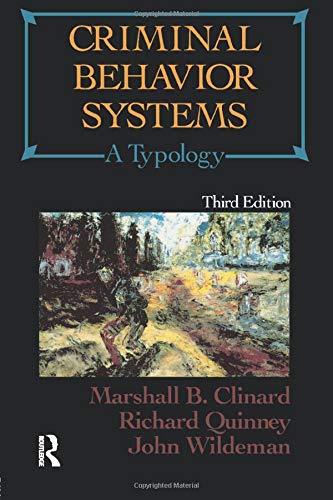 Beispielbild fr Criminal Behavior Systems, Third Edition: A Typology zum Verkauf von SecondSale