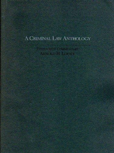 Stock image for Criminal Law Anthology (Anthology Series) for sale by Wonder Book
