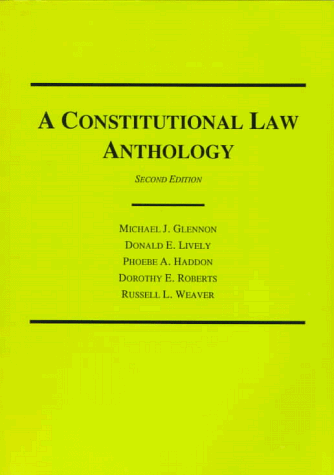 Beispielbild fr A Constitutional Law Anthology (Anthology Series) zum Verkauf von HPB-Red