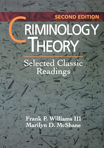 Imagen de archivo de Criminology Theory: Selected Classic Readings a la venta por HPB-Movies