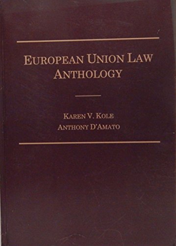 Stock image for European Union Law Anthology for sale by Dunaway Books