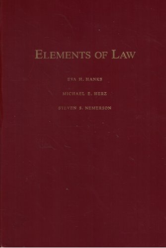 Beispielbild fr Elements of Law zum Verkauf von ThriftBooks-Atlanta