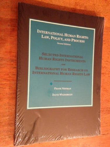 Beispielbild fr Selected International Human Rights Instruments and Bibliography for Research on International Human Rights Law zum Verkauf von The Warm Springs Book Company