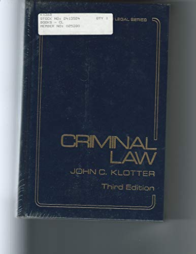 9780870845253: Criminal law (Justice administration legal series)