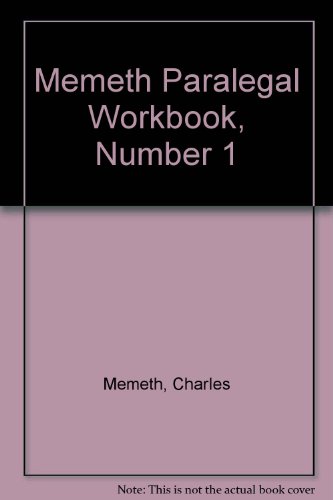 Beispielbild fr Paralegal Workbook zum Verkauf von Better World Books