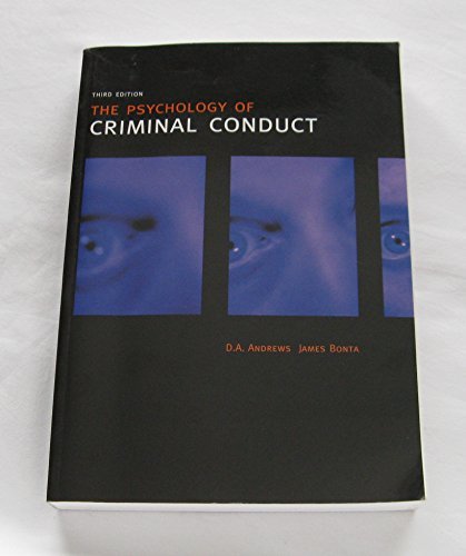Imagen de archivo de The Psychology of Criminal Conduct a la venta por Better World Books