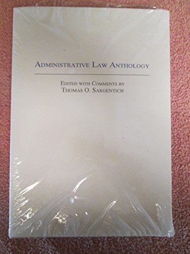 Beispielbild fr Administrative Law Anthology zum Verkauf von medimops