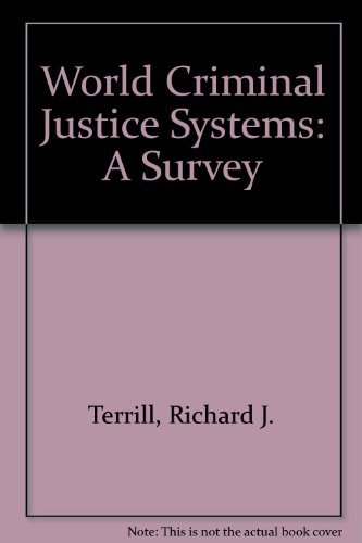 Imagen de archivo de World Criminal Justice Systems: A Comparative Survey a la venta por Cronus Books