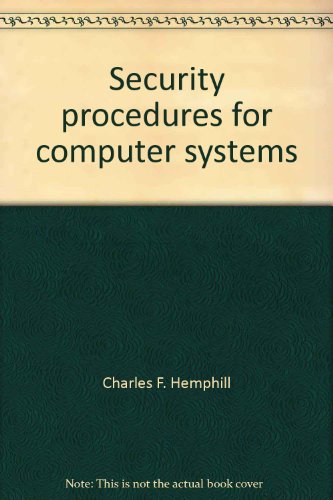 Beispielbild fr Security Procedures for Computer Systems zum Verkauf von Better World Books