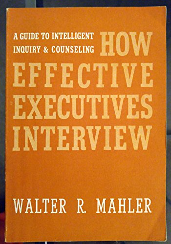 Stock image for How Effective Executives Interview for sale by dsmbooks