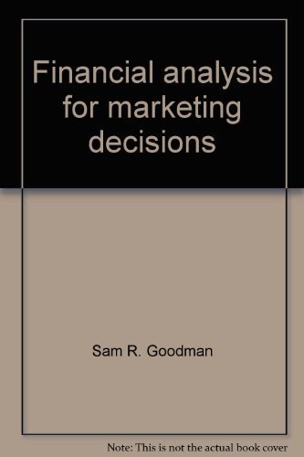 Imagen de archivo de Financial analysis for marketing decisions a la venta por dsmbooks