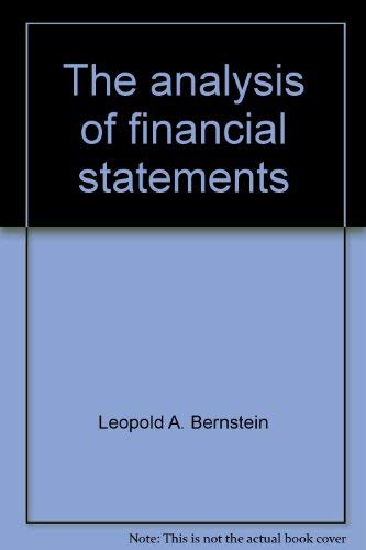 Stock image for The Analysis of Financial Statements for sale by Better World Books