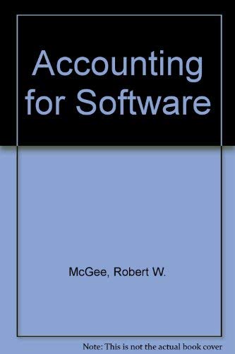Imagen de archivo de Accounting for software a la venta por ThriftBooks-Dallas