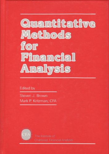 9780870949784: Quantitative Methods for Financial Analysis