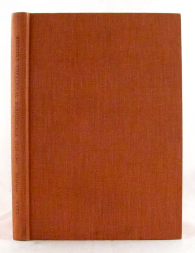 Beispielbild fr Britain's Theatrical Periodicals, 1720-1967, a Bibliography. zum Verkauf von A Squared Books (Don Dewhirst)