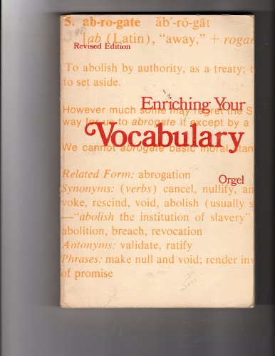 9780871055033: Enriching your vocabulary