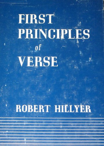 Stock image for First Principles of Verse for sale by Better World Books: West