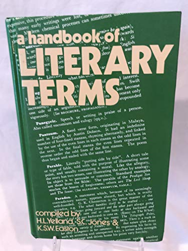 Stock image for A Handbook of Literary Terms for sale by JARE Inc. dba Miles Books