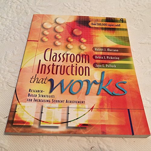 Beispielbild fr Classroom Instruction That Works: Research-Based Strategies for Increasing Student Achievement zum Verkauf von SecondSale