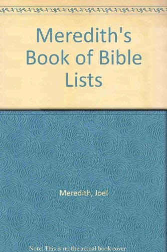 9780871230225: Meredith's Book of Bible Lists