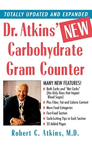 9780871318152: Dr. Atkins' New Carbohydrate Gram Counter: More Than 1200 Brand-Name and Generic Foods Listed with Carbohydrate, Protein, and Fat Contents