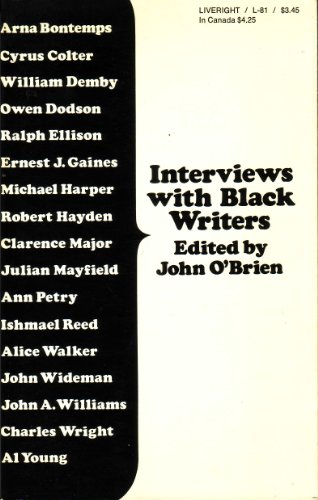 Beispielbild fr Interviews with Black Writers zum Verkauf von Wonder Book