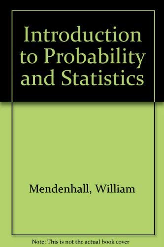 9780871500465: Introduction to probability and statistics
