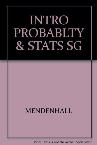 Stock image for INTRODUCTION to PROBABILITY and STATISTICS: STUDY GUIDE to Accompany * for sale by L. Michael