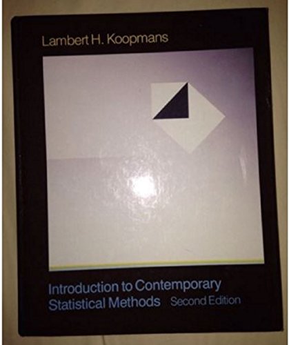 Imagen de archivo de Introduction to Contemporary Statistical Methods a la venta por Better World Books