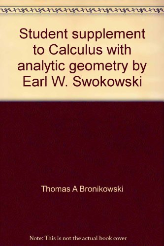 Immagine dell'editore per Student supplement to Calculus with analytic geometry by Earl W. Swokowski venduto da ThriftBooks-Phoenix