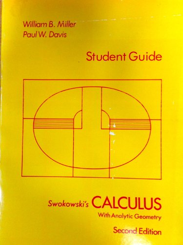 Imagen de archivo de Student Guide to Accompany Swokowski's Calculus with Analytic Geometry a la venta por HPB-Red