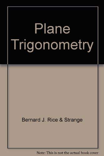 Imagen de archivo de Plane Trigonometry a la venta por Better World Books